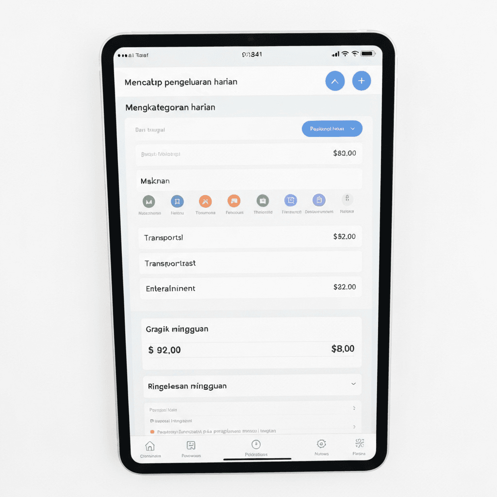 Template Pelacak Pengeluaran Harian & Mingguan