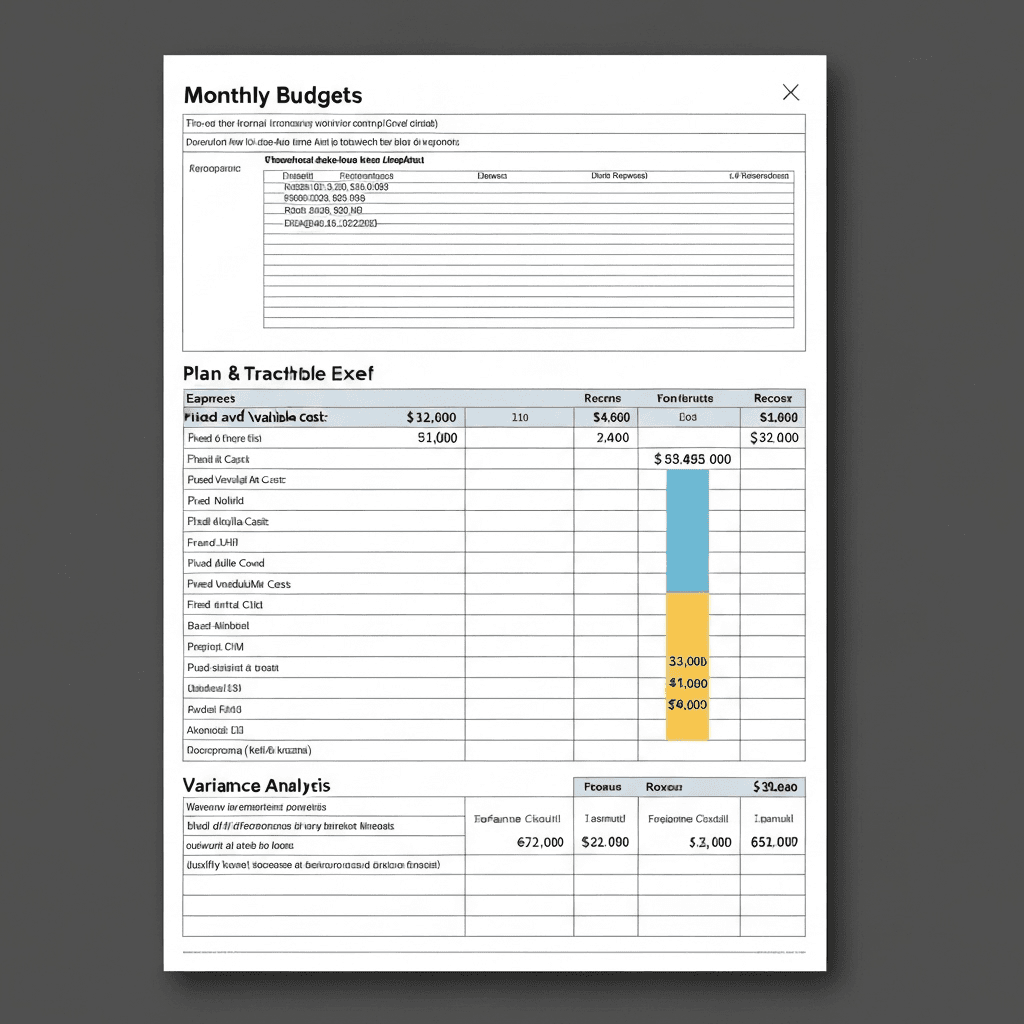 Template Anggaran Bulanan Komprehensif